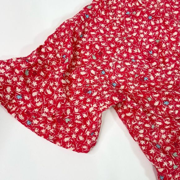 Free People Red Floral Midi Dress - Picture 5 of 15